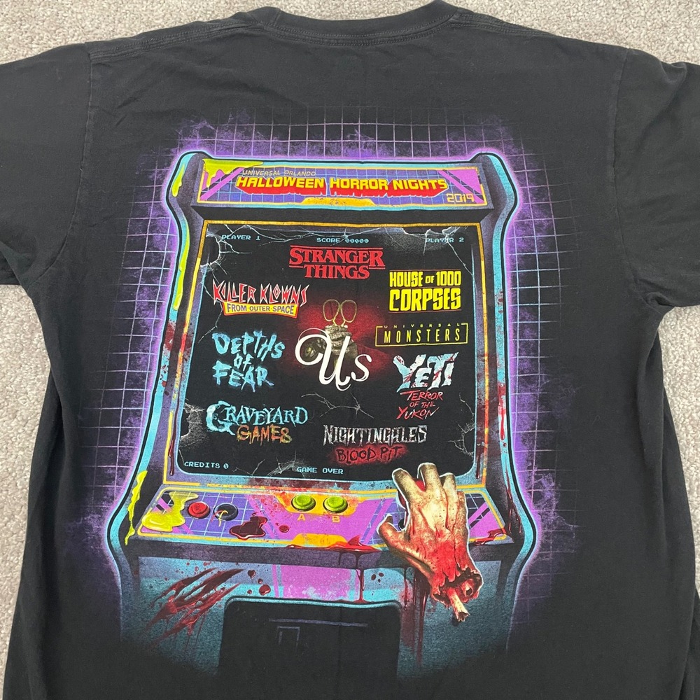 Universal Studios T Shirt Mens Medium 2019 Maximum Screamage Halloween Horror